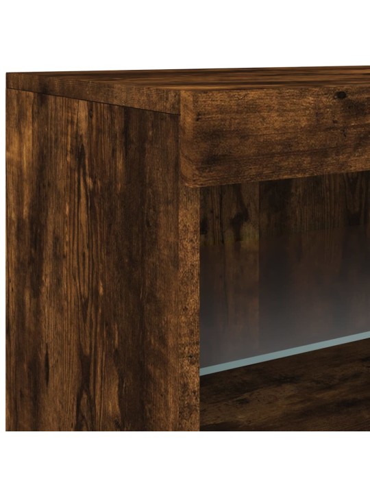 Příborník s LED osvětlením kouřový dub 60 x 37 x 67 cm