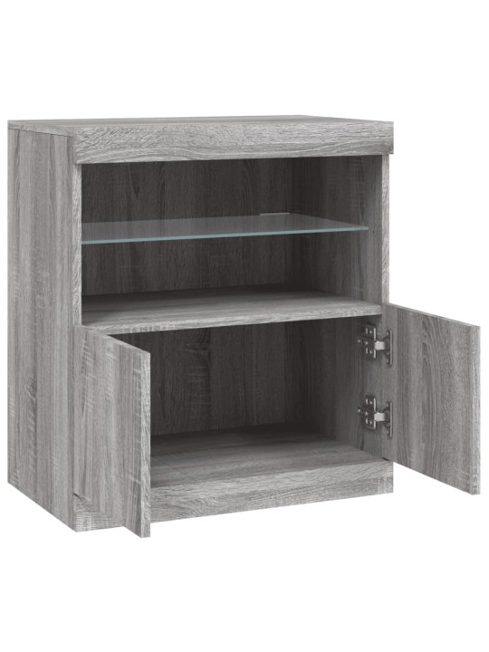 Příborník s led osvětlením šedý sonoma 60 x 37 x 67 cm