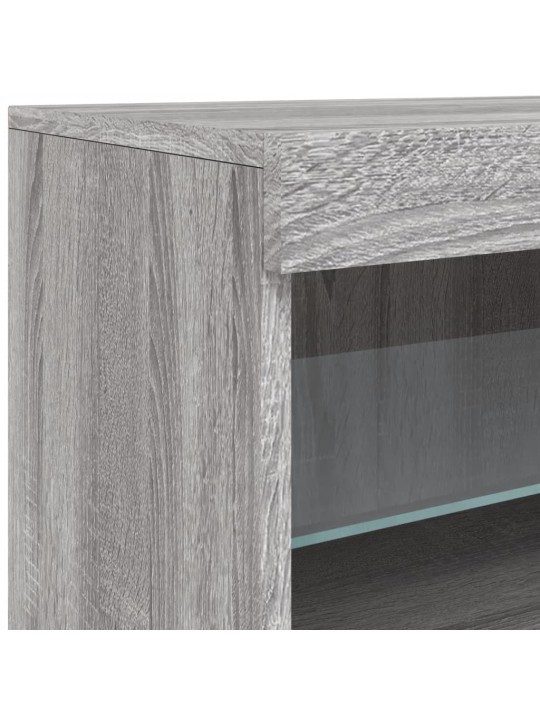 Příborník s led osvětlením šedý sonoma 60 x 37 x 67 cm