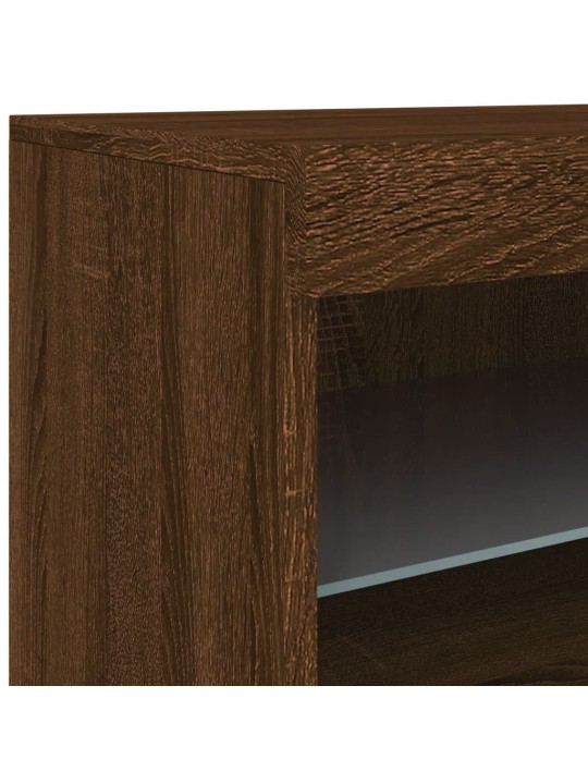 Příborník s LED osvětlením hnědý dub 60 x 37 x 67 cm