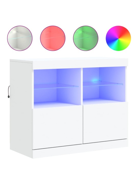 Příborník s LED osvětlením bílý 81 x 37 x 67 cm