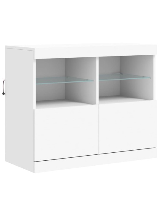 Příborník s LED osvětlením bílý 81 x 37 x 67 cm