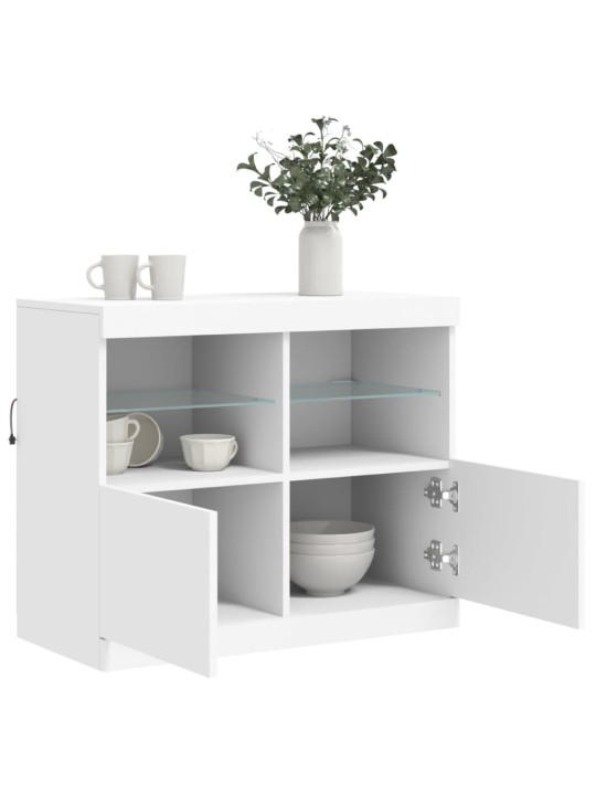 Příborník s LED osvětlením bílý 81 x 37 x 67 cm