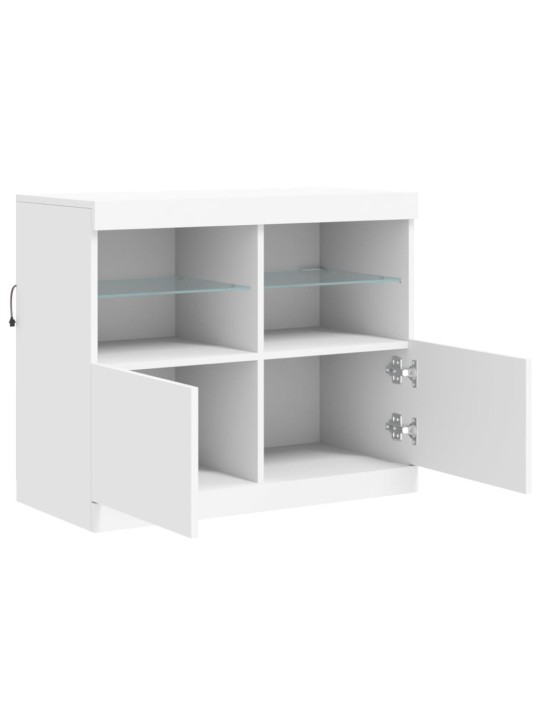 Příborník s LED osvětlením bílý 81 x 37 x 67 cm