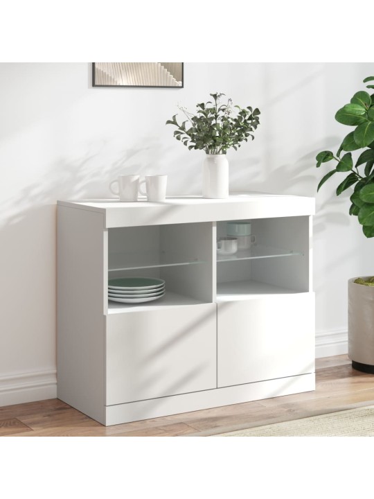 Příborník s LED osvětlením bílý 81 x 37 x 67 cm