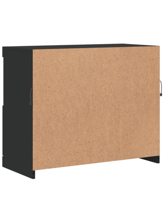 Příborník s LED osvětlením černý 81 x 37 x 67 cm