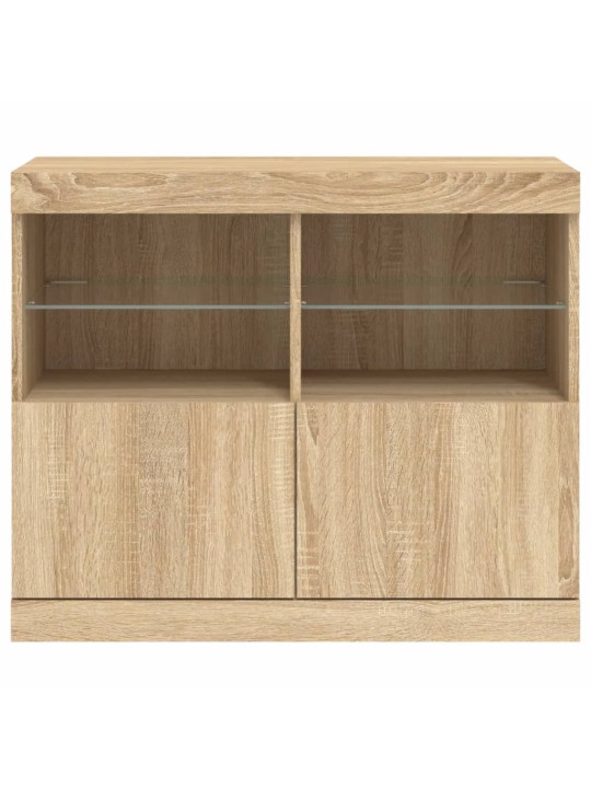 Příborník s LED osvětlením dub sonoma 81 x 37 x 67 cm