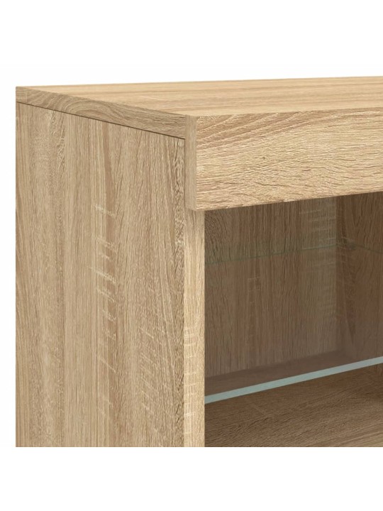 Příborník s LED osvětlením dub sonoma 81 x 37 x 67 cm