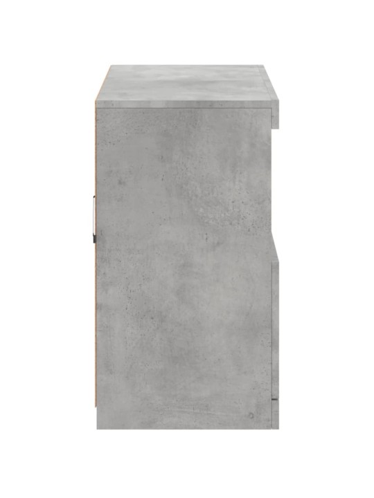 Příborník s LED osvětlením betonově šedý 81 x 37 x 67 cm