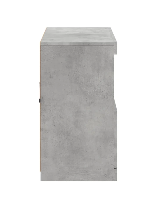 Příborník s LED osvětlením betonově šedý 81 x 37 x 67 cm