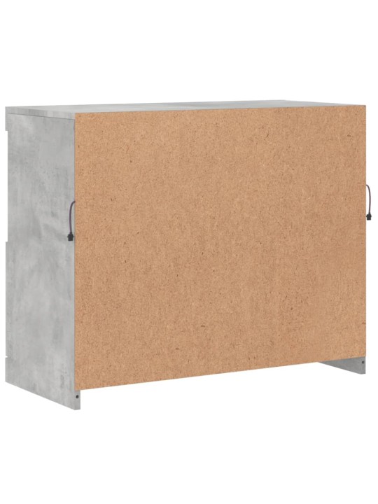 Příborník s LED osvětlením betonově šedý 81 x 37 x 67 cm