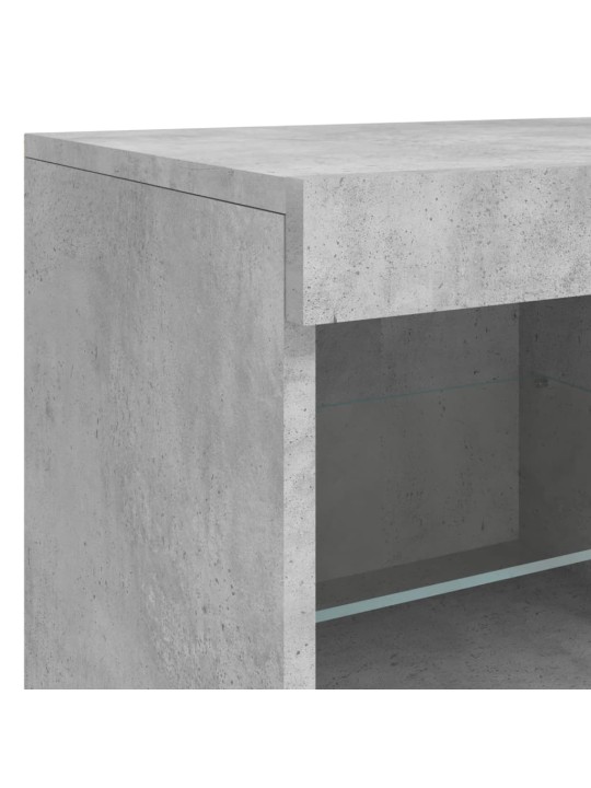 Příborník s LED osvětlením betonově šedý 81 x 37 x 67 cm