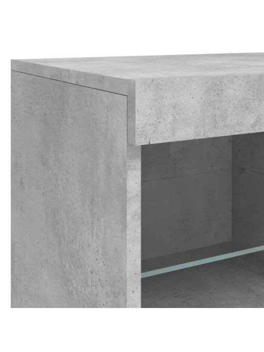 Příborník s LED osvětlením betonově šedý 81 x 37 x 67 cm