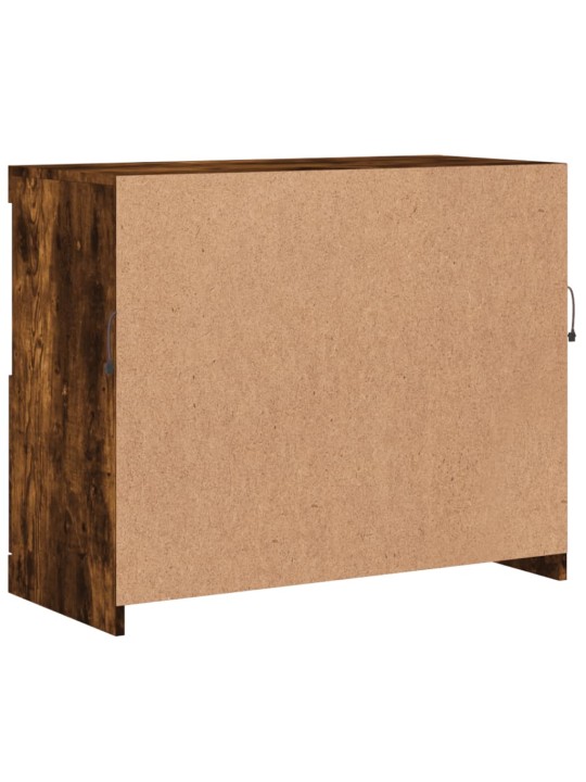 Příborník s LED osvětlením kouřový dub 81 x 37 x 67 cm