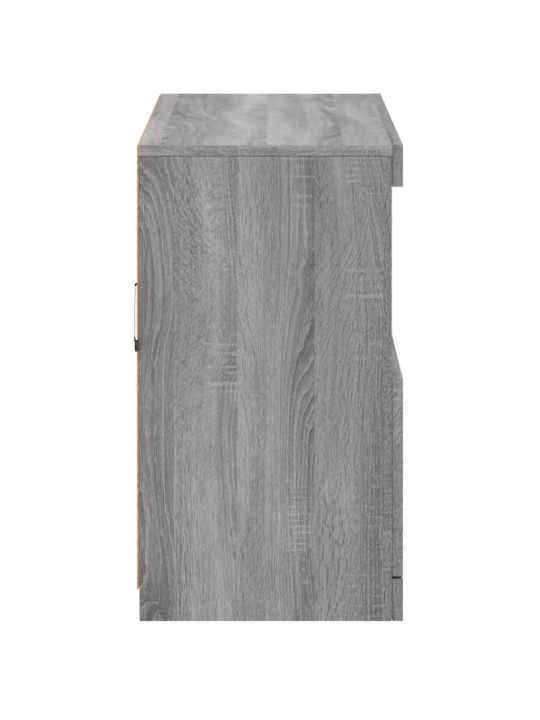 Příborník s LED osvětlením šedý sonoma 81 x 37 x 67 cm