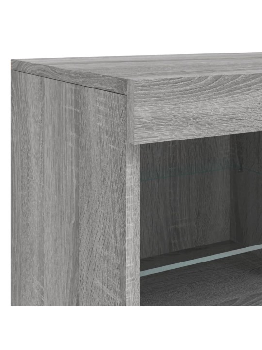 Příborník s LED osvětlením šedý sonoma 81 x 37 x 67 cm