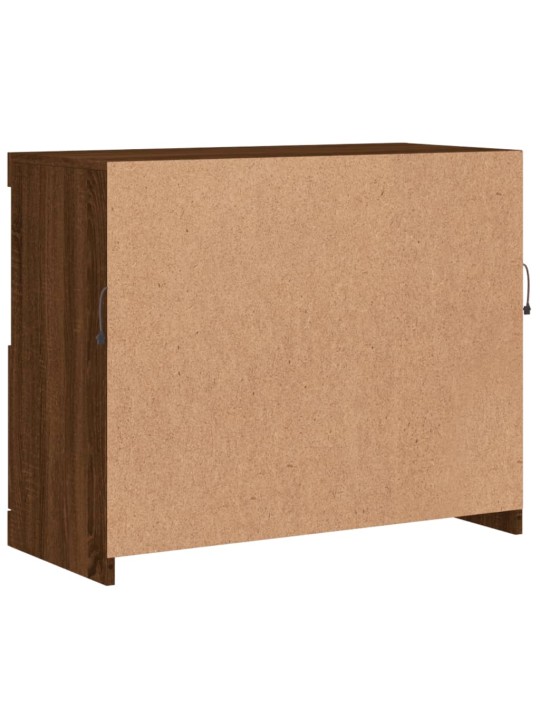 Příborník s LED osvětlením hnědý dub 81 x 37 x 67 cm
