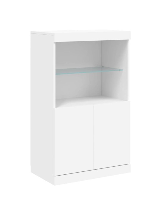 Příborník s LED osvětlením bílý 60,5 x 37 x 100 cm