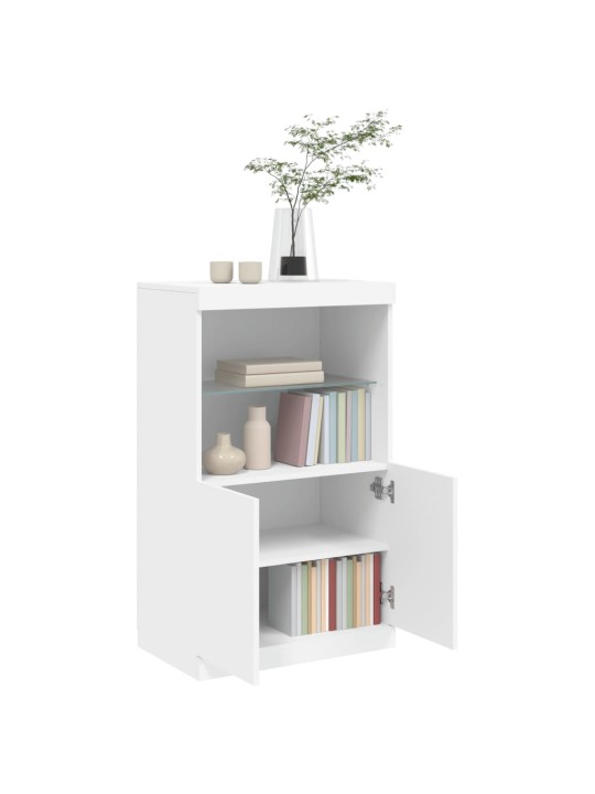 Příborník s LED osvětlením bílý 60,5 x 37 x 100 cm