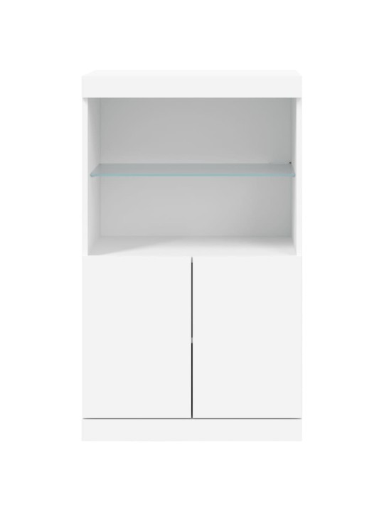 Příborník s LED osvětlením bílý 60,5 x 37 x 100 cm