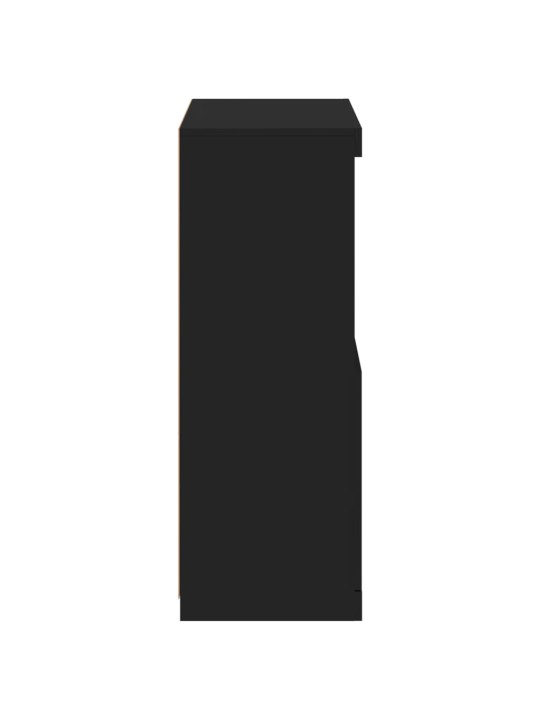 Příborník s LED osvětlením černý 60,5 x 37 x 100 cm