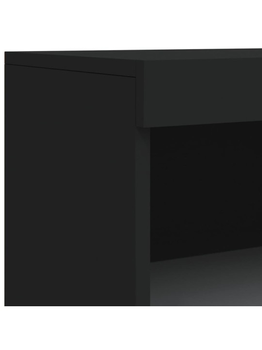 Příborník s LED osvětlením černý 60,5 x 37 x 100 cm