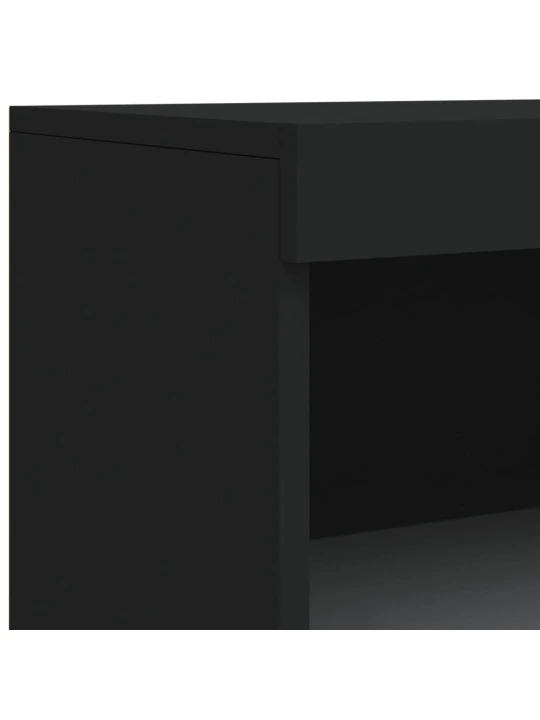Příborník s LED osvětlením černý 60,5 x 37 x 100 cm