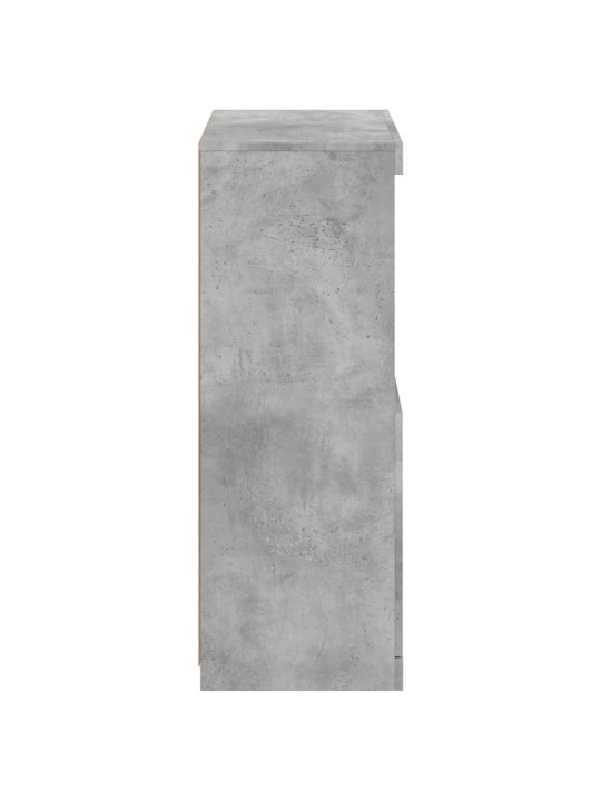 Příborník s LED osvětlením betonově šedý 60,5 x 37 x 100 cm
