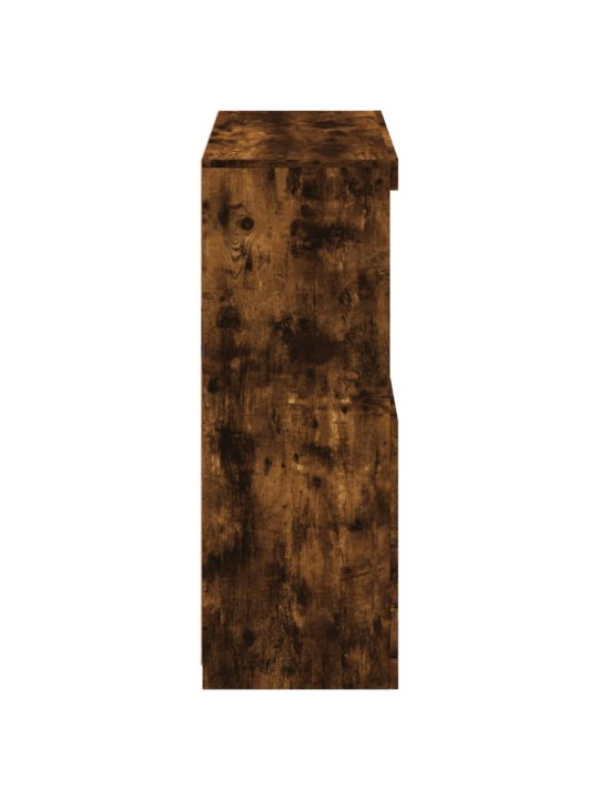 Příborník s LED osvětlením kouřový dub 81 x 37 x 100 cm