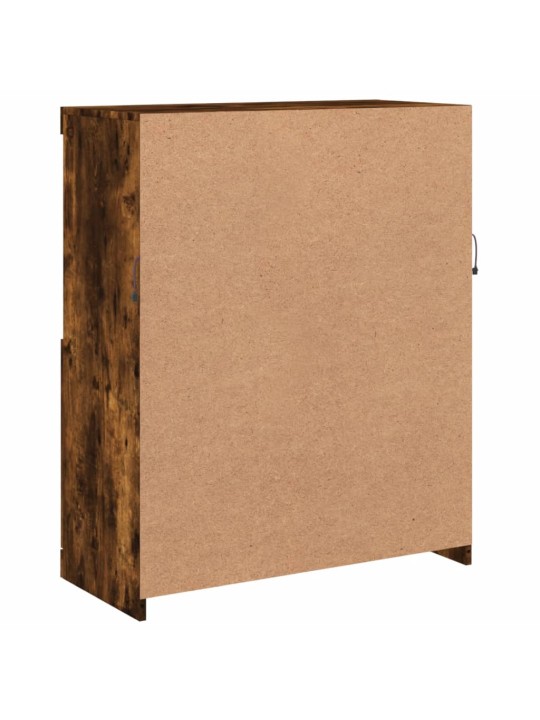 Příborník s LED osvětlením kouřový dub 81 x 37 x 100 cm