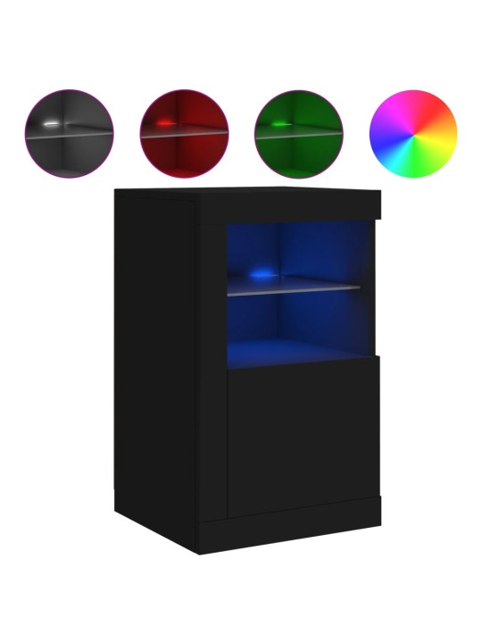 Příborník s LED osvětlením černý 41 x 37 x 67 cm