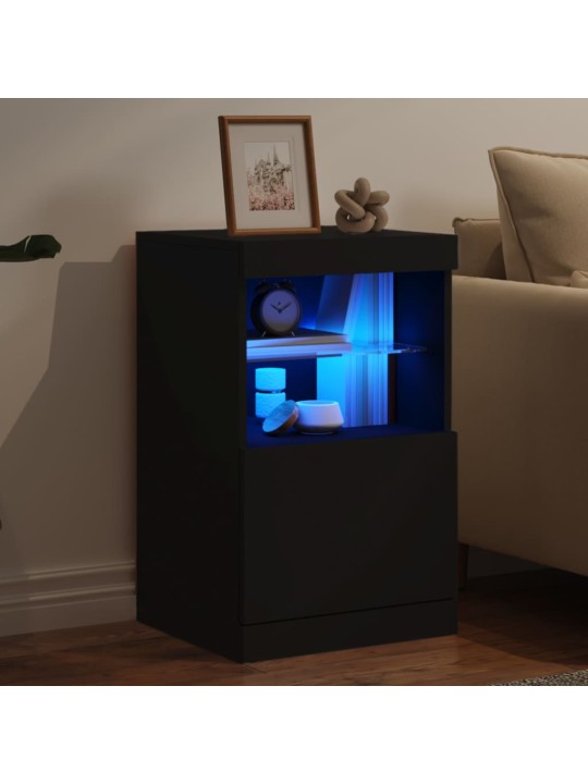 Příborník s LED osvětlením černý 41 x 37 x 67 cm