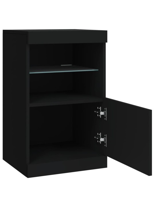 Příborník s LED osvětlením černý 41 x 37 x 67 cm