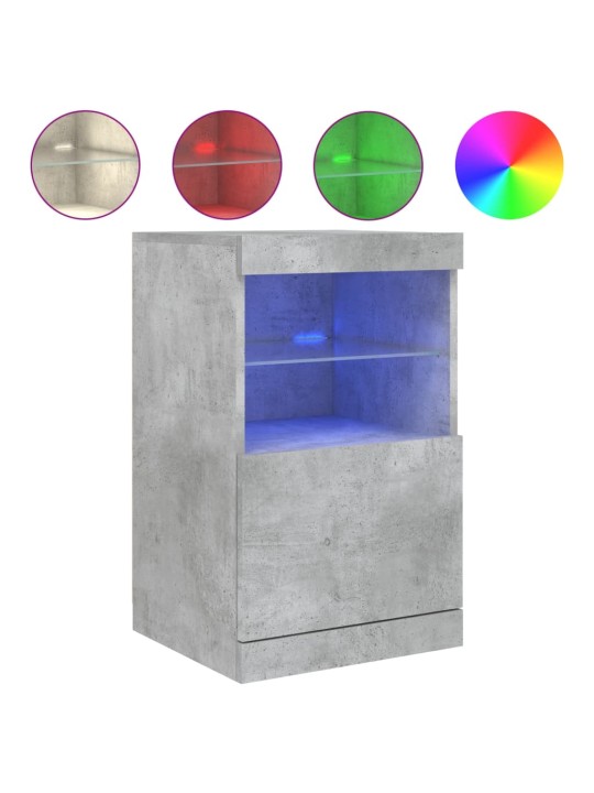 Příborník s LED osvětlením betonově šedý 41 x 37 x 67 cm
