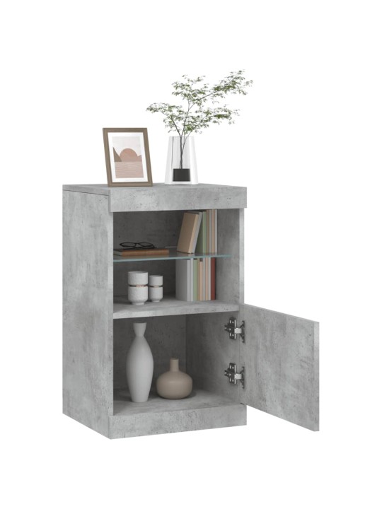 Příborník s LED osvětlením betonově šedý 41 x 37 x 67 cm