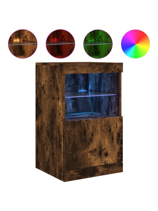 Příborník s LED osvětlením kouřový dub 41 x 37 x 67 cm