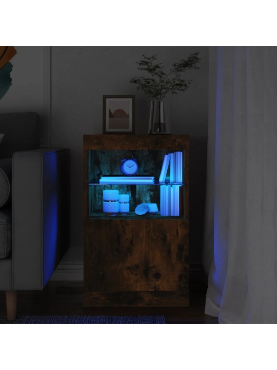 Příborník s LED osvětlením kouřový dub 41 x 37 x 67 cm