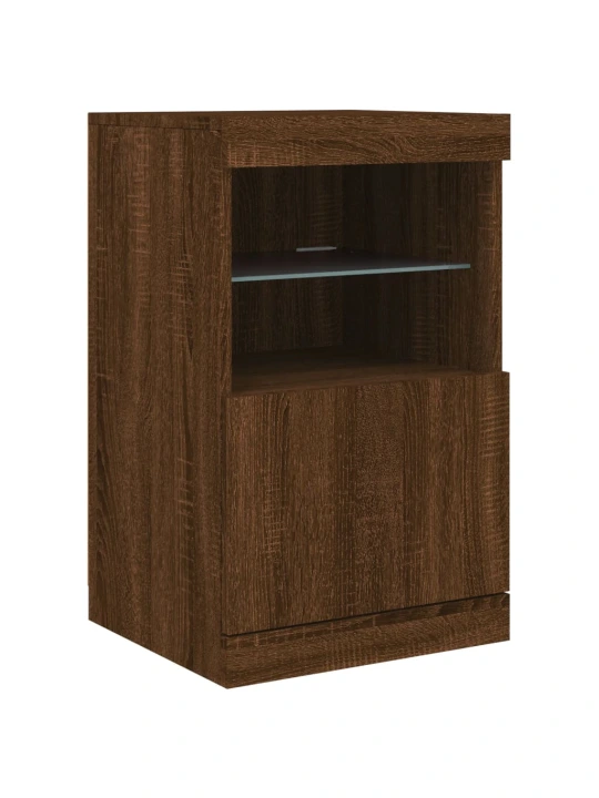 Příborník s LED osvětlením hnědý dub 41 x 37 x 67 cm