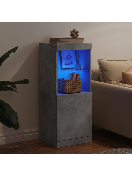 Příborník s LED osvětlením betonově šedý 41 x 37 x 100 cm