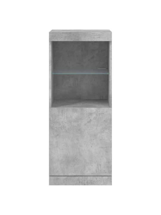 Příborník s LED osvětlením betonově šedý 41 x 37 x 100 cm