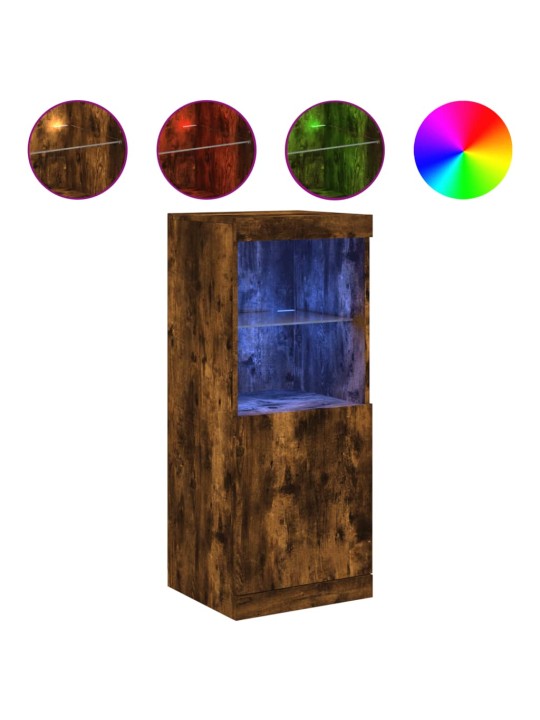 Příborník s LED osvětlením kouřový dub 41 x 37 x 100 cm