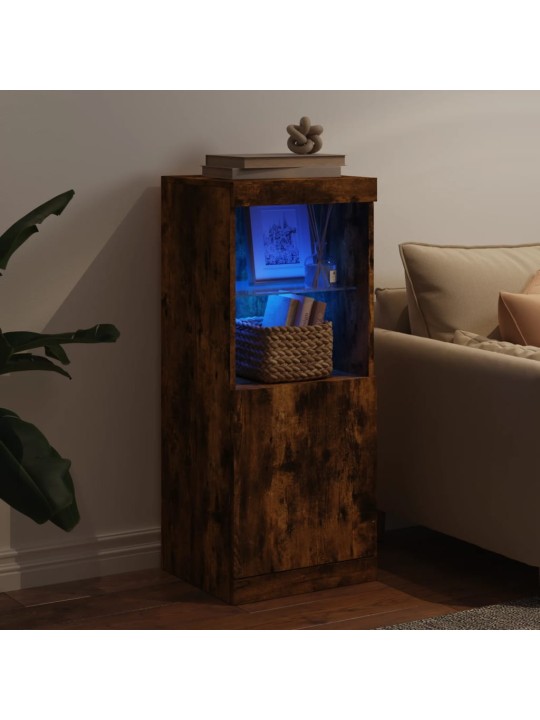 Příborník s LED osvětlením kouřový dub 41 x 37 x 100 cm