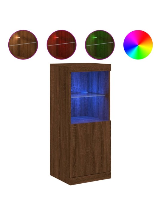 Příborník s LED osvětlením hnědý dub 41 x 37 x 100 cm