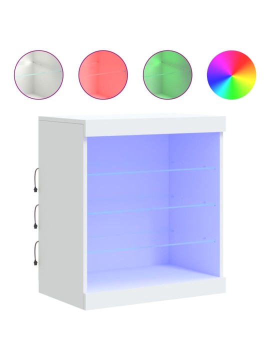 Příborník s LED osvětlením bílý 60,5 x 37 x 67 cm