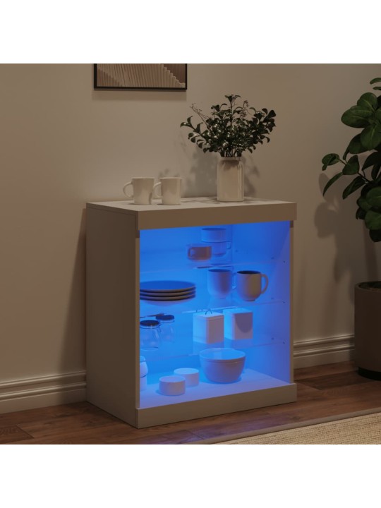 Příborník s LED osvětlením bílý 60,5 x 37 x 67 cm