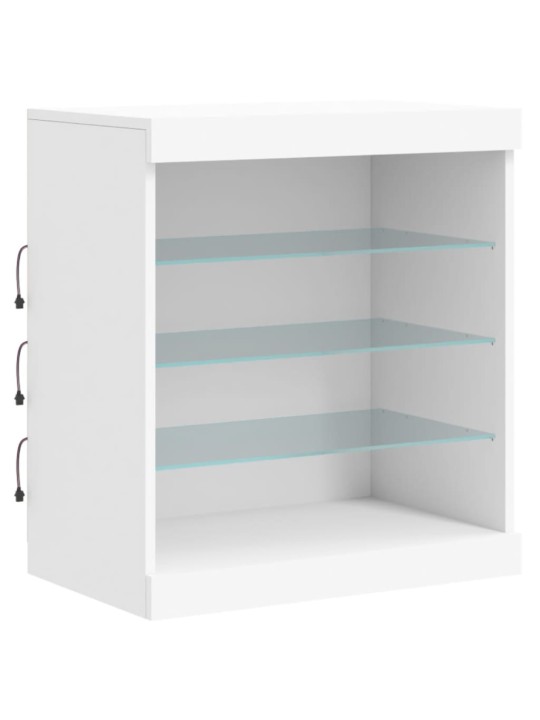 Příborník s LED osvětlením bílý 60,5 x 37 x 67 cm