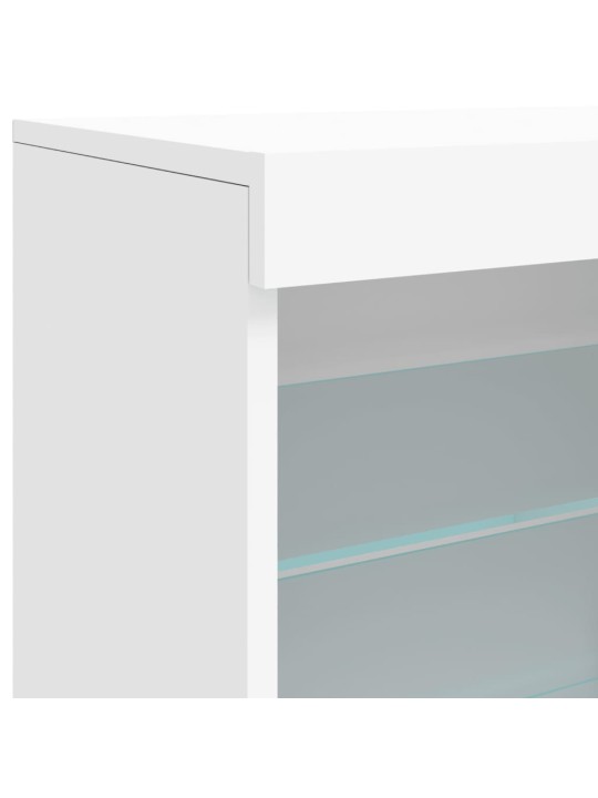 Příborník s LED osvětlením bílý 60,5 x 37 x 67 cm