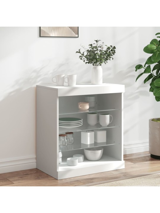 Příborník s LED osvětlením bílý 60,5 x 37 x 67 cm