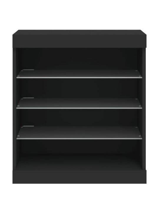 Příborník s LED osvětlením černý 60,5 x 37 x 67 cm