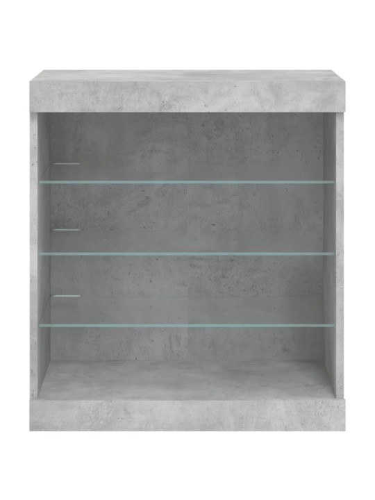 Příborník s LED osvětlením betonově šedý 60,5 x 37 x 67 cm